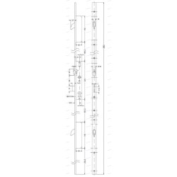 241633 serrure 3 pts rouleau perroquet